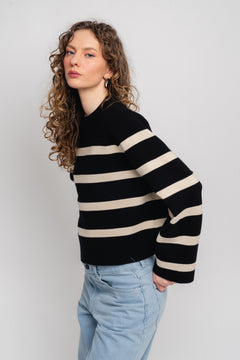 Ginnette East Pullover Stp - Black/Sand