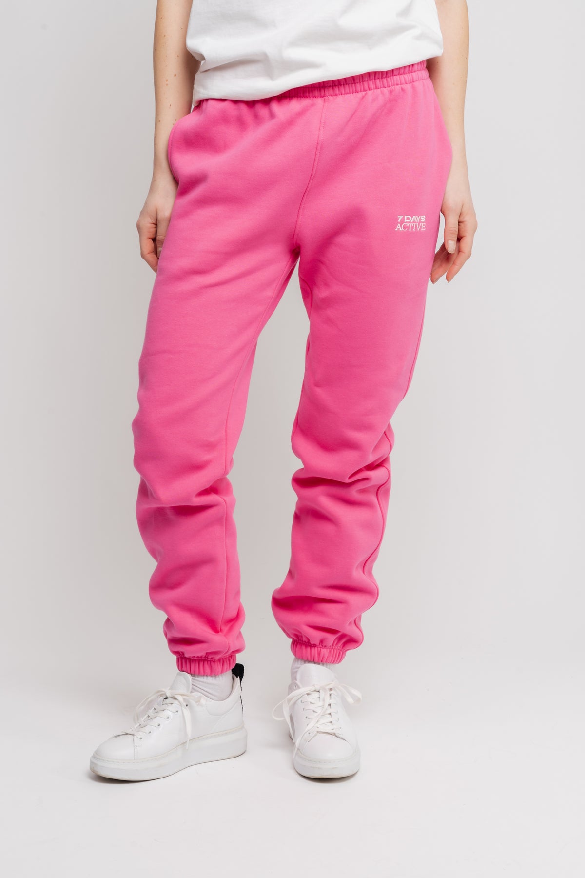 Organic Fitted Sweatpants - Sangria Sunset
