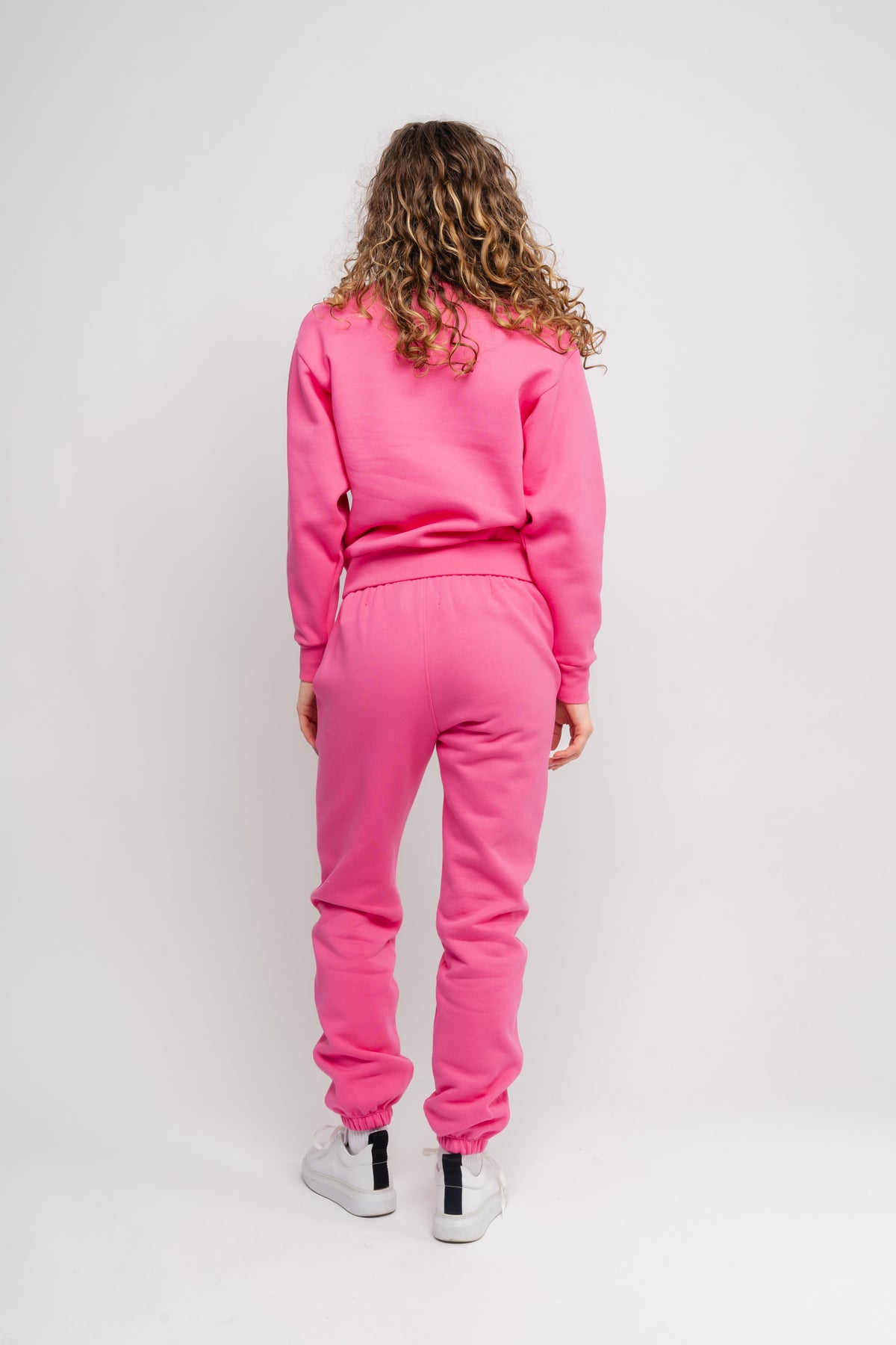 Organic Fitted Sweatpants - Sangria Sunset