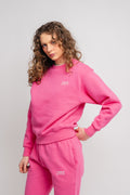 Organic Fitted Crewneck - Sangria Sunset
