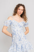 Gianna Dress - Blue Aop