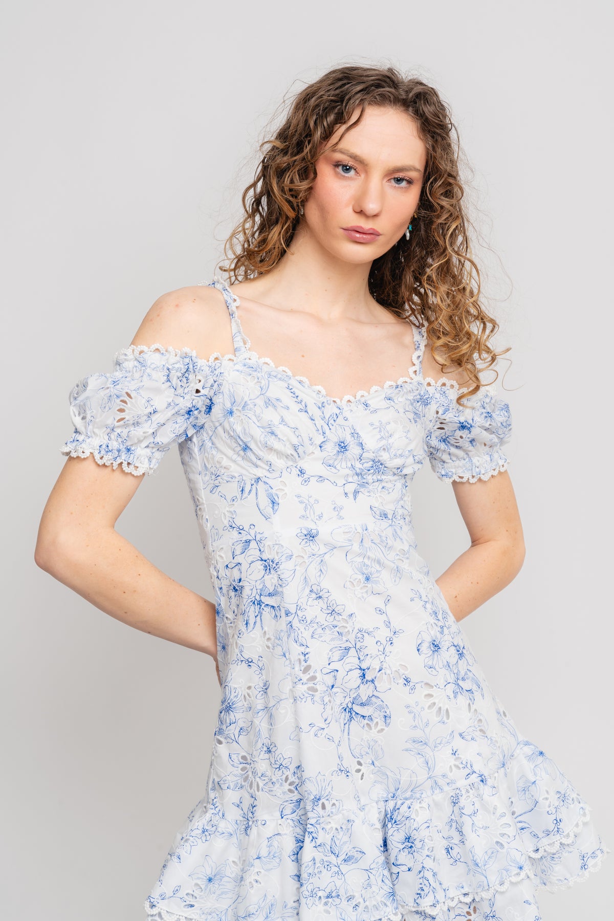 Gianna Dress - Blue Aop