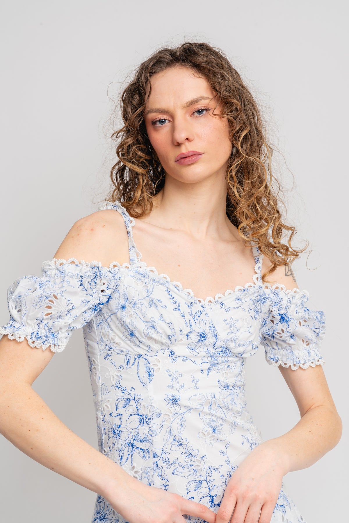 Gianna Dress - Blue Aop