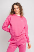 Organic Fitted Crewneck - Sangria Sunset