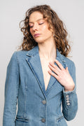 Fitted Denim Blazer - Bering Sea