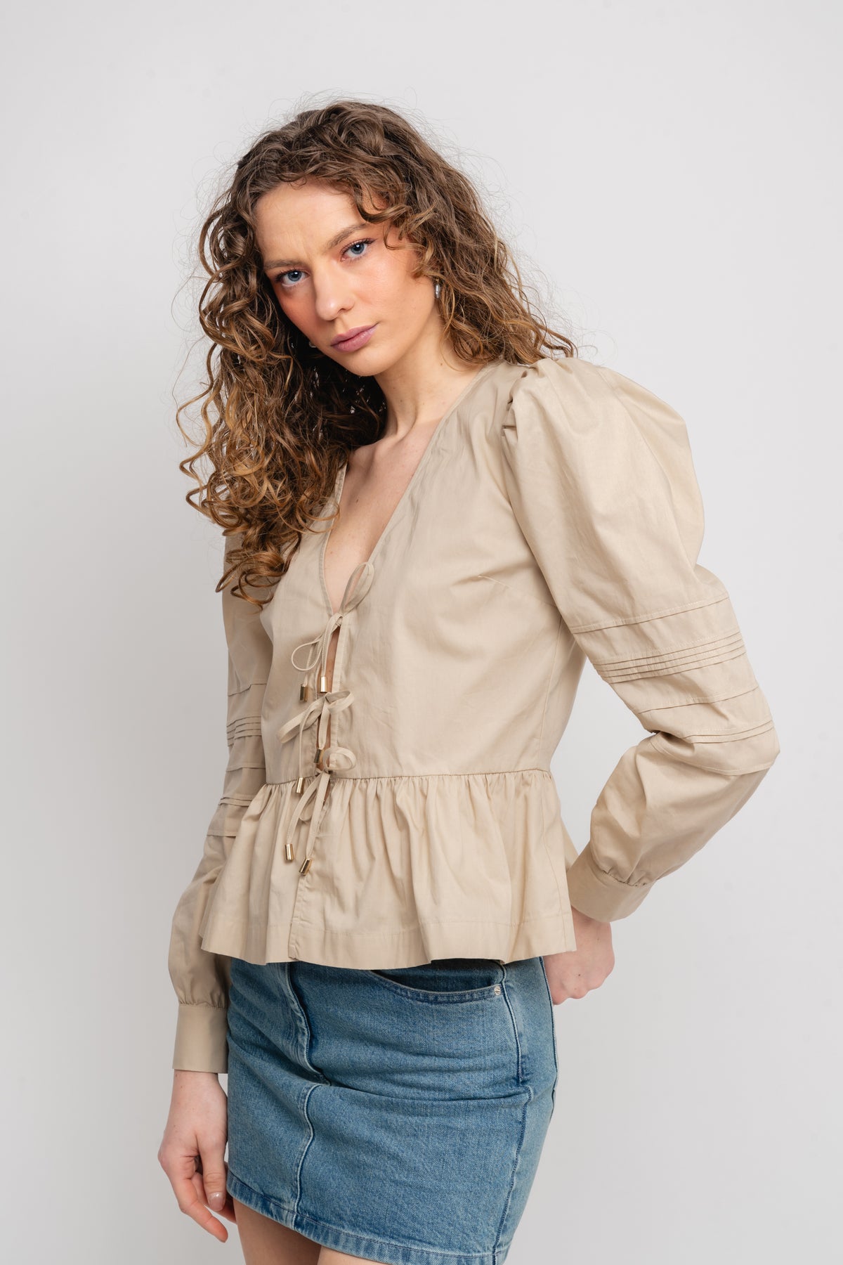 Aurora Blouse - Sand