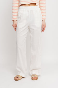 Flaxy Hmw Linen Pant - Star White