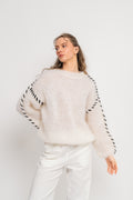 Catia Mohair Stitch Pullover - Vit