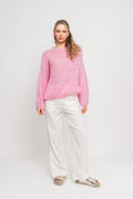 Catia Mohair Stitch Pullover - Soft Berry