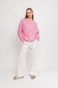 Catia Mohair Stitch Pullover - Soft Berry