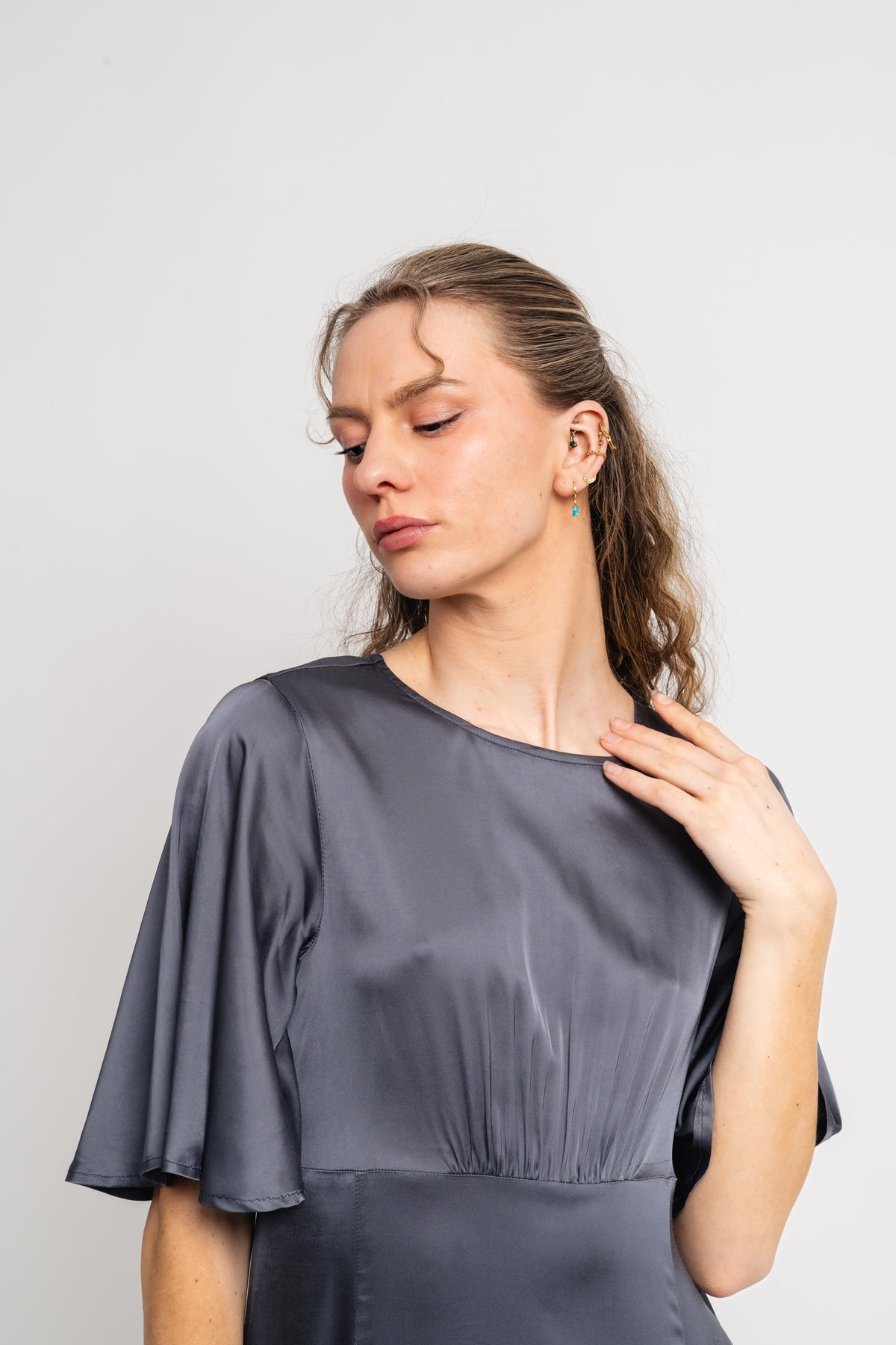 Miller Viscose Satin - Grey