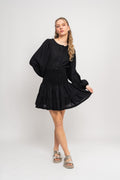 Martine Linen Dress - Black