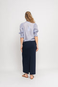 SamiCC Stripe SS Shirt - Pale Blue