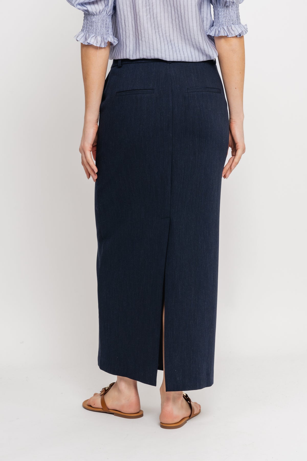 Rita Hw Long Skirt - Dark Sapphire Melange