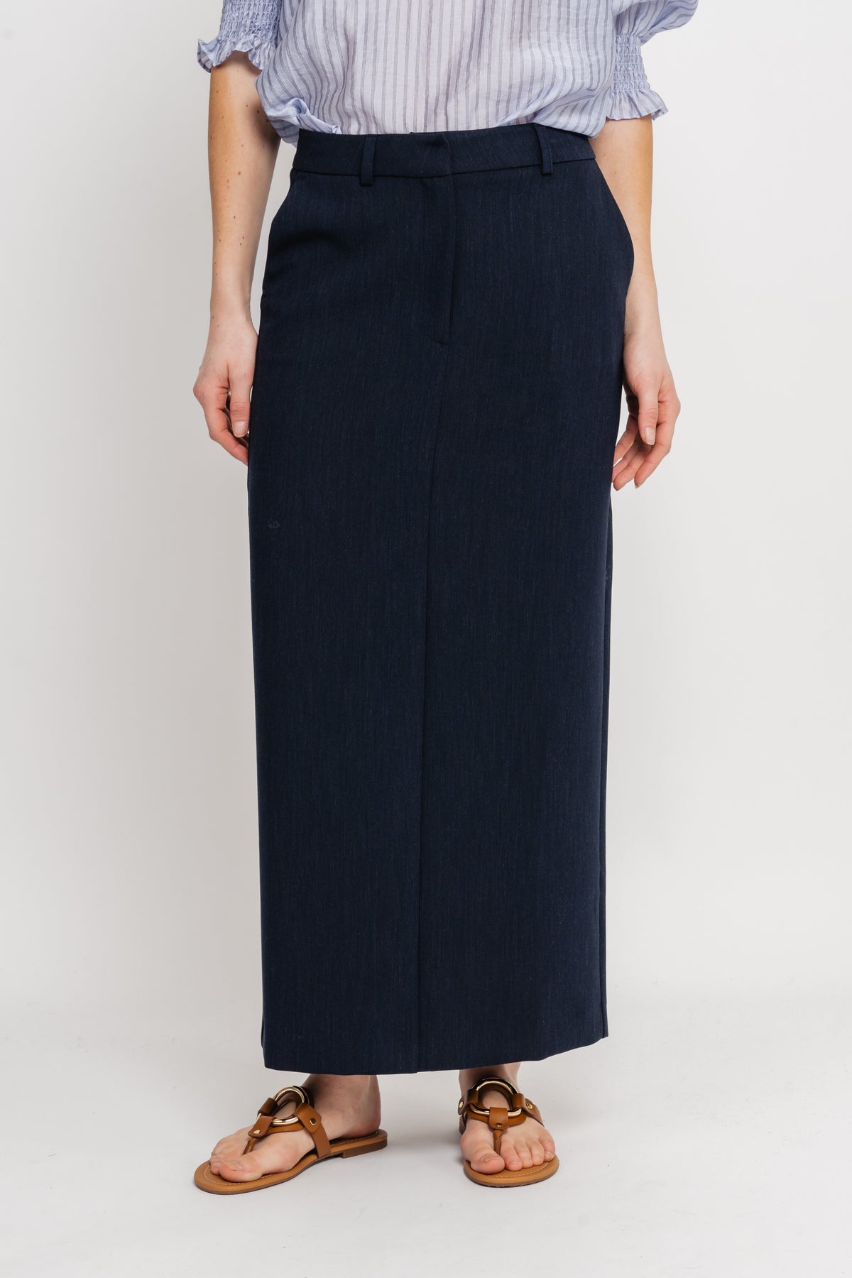 Rita Hw Long Skirt - Dark Sapphire Melange