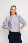 SamiCC Stripe SS Shirt - Pale Blue