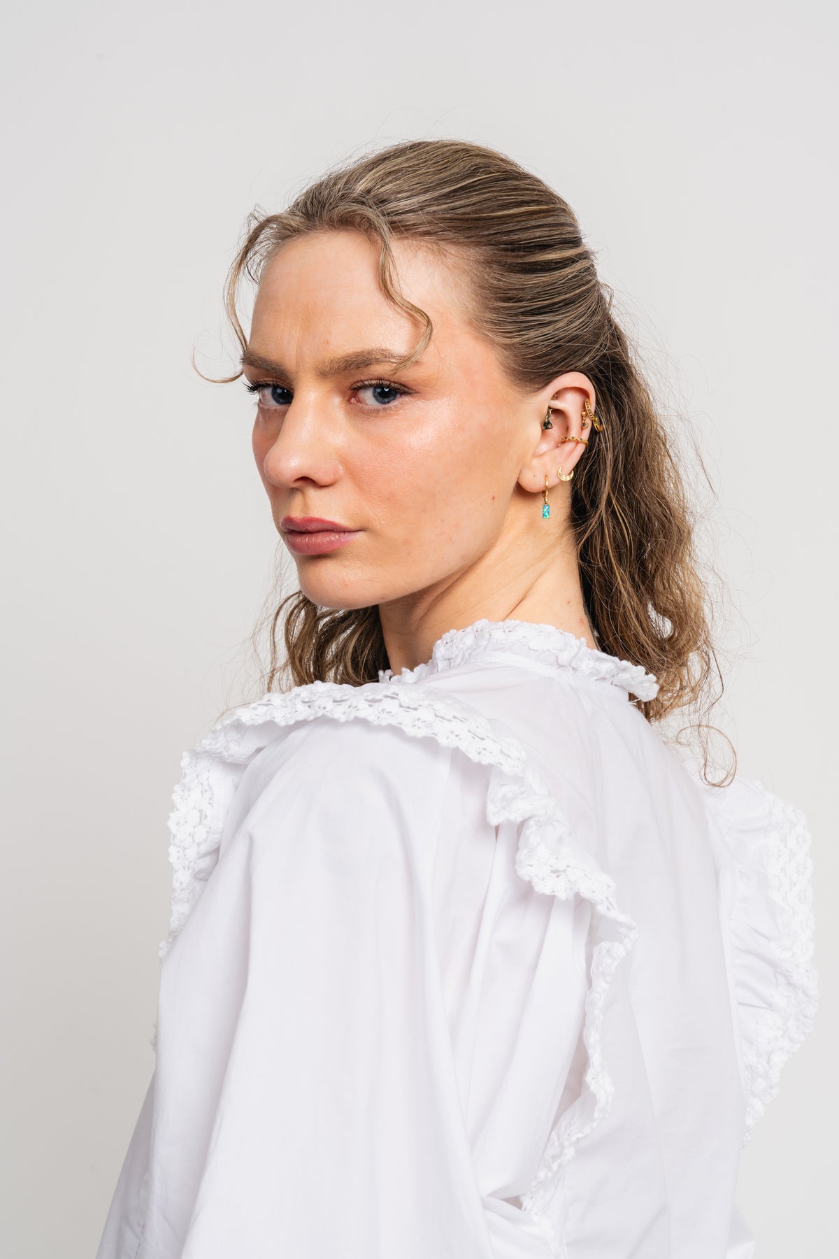LaceyCC Frill Shirt - White