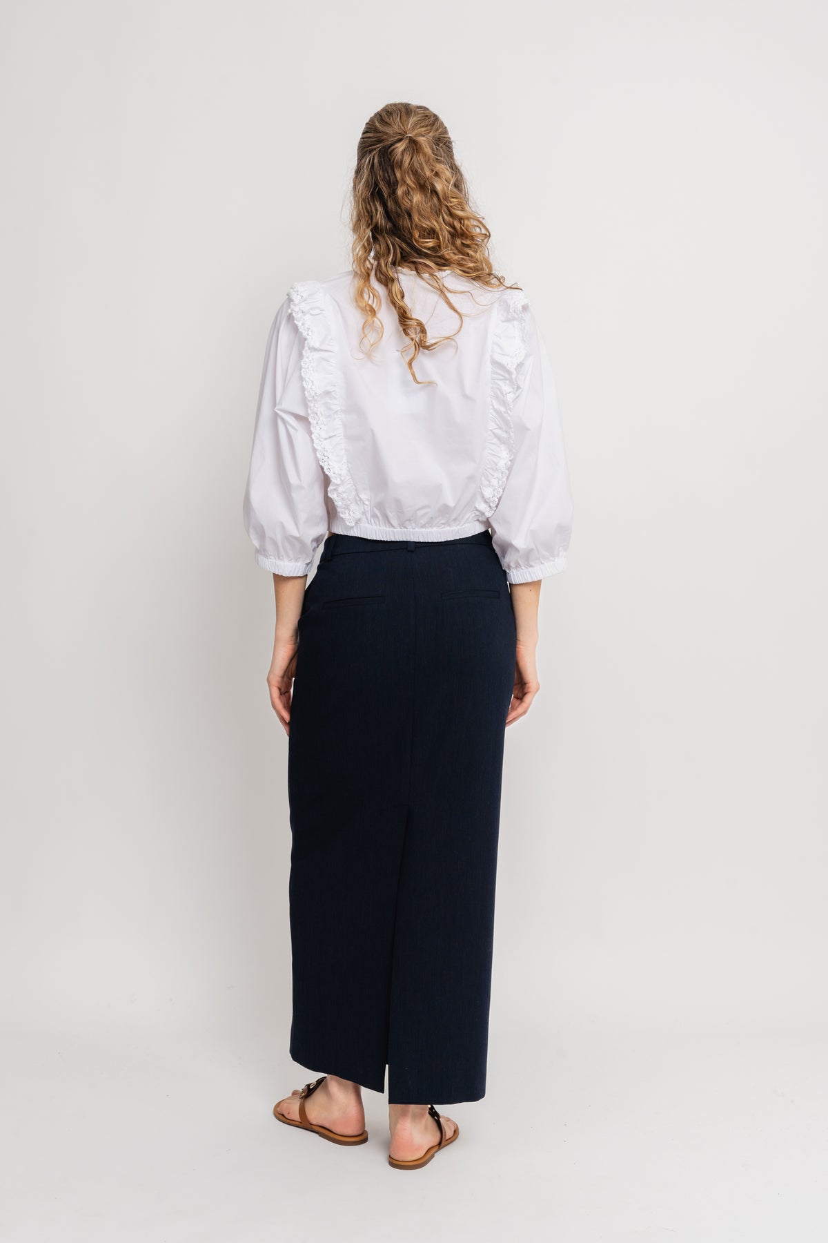 LaceyCC Frill Shirt - White