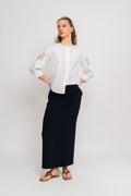 KelliseCC Lace Cut Shirt - Vit