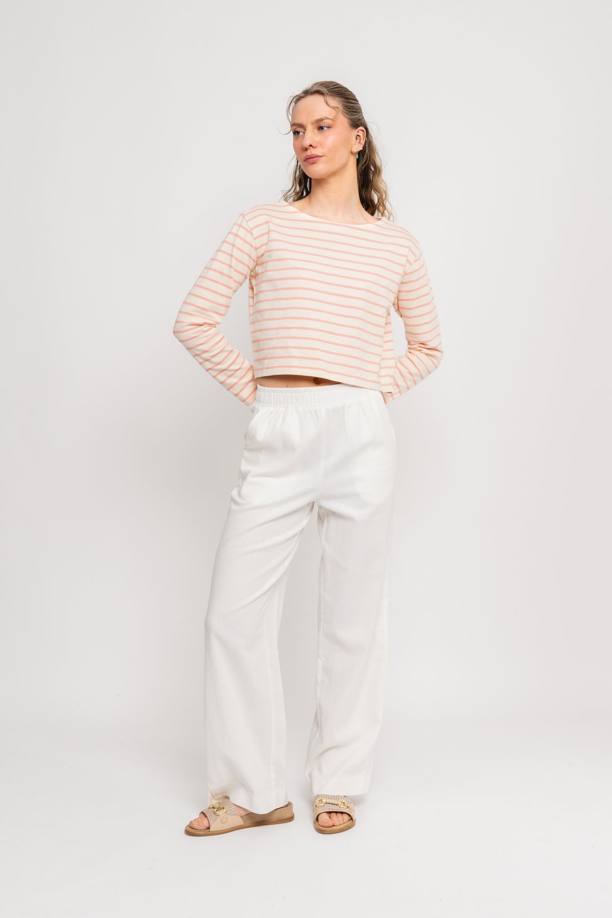 Flaxy Hmw Linen Pant - Star White