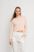 Stacy Blouse - Cream/Pink Stripe