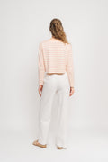 Stacy Blouse - Cream/Pink Stripe