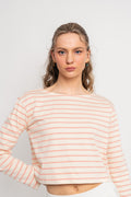 Stacy Blouse - Cream/Pink Stripe