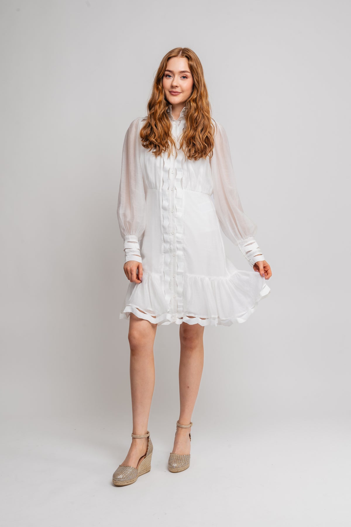 Yasponira Ls Klänning - Star White
