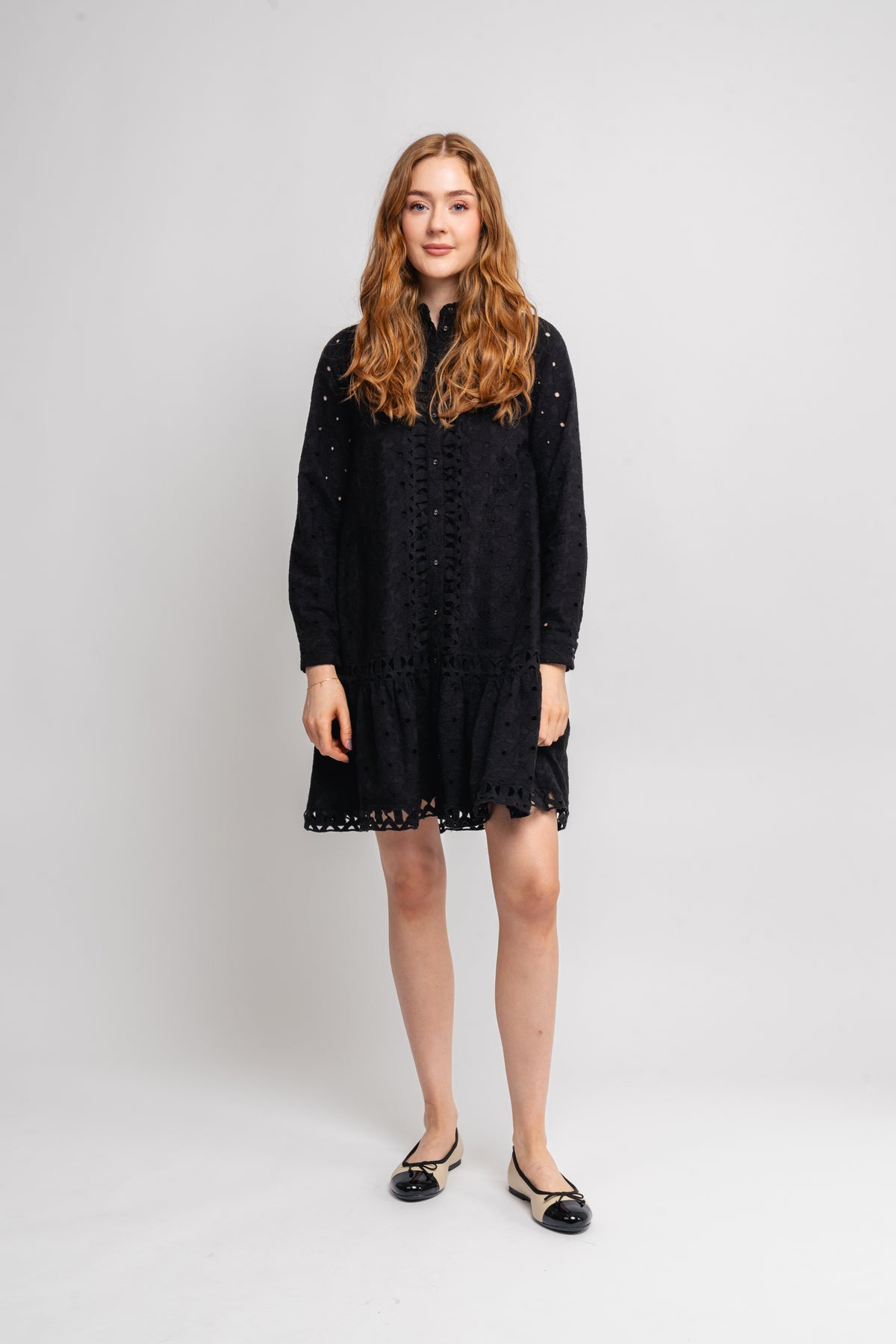 Yasginnie Ls Shirt Dress S. - Black