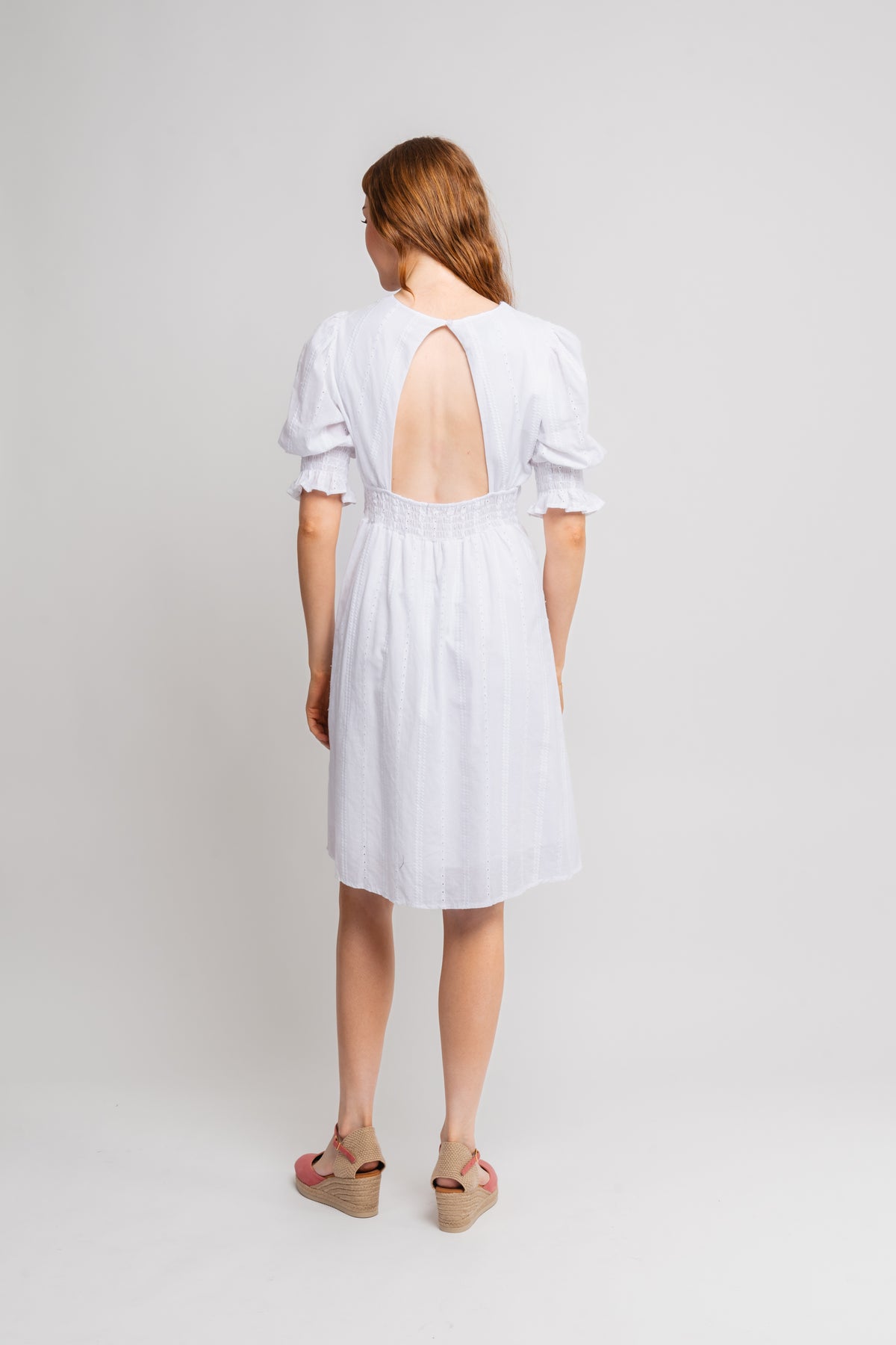 Koko Short Cotton Dress - Vit