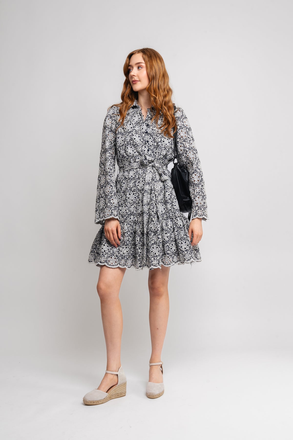 Yascorinna 7/8 Shirt Dress S. - Navy Blazer Corinna Print