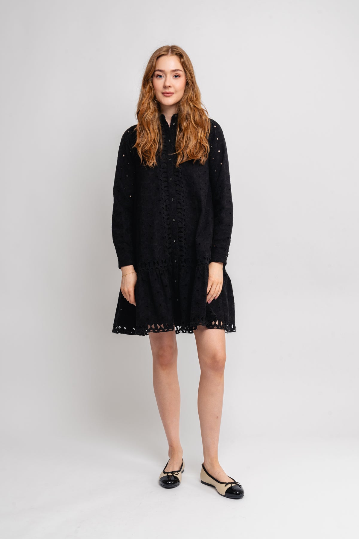 Yasginnie Ls Shirt Dress S. - Black