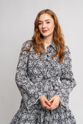 Yascorinna 7/8 Shirt Dress S. - Navy Blazer Corinna Print