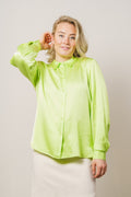 Franziska LS Satin Shirt B - Sharp Green