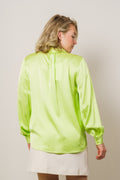 Franziska LS Satin Shirt B - Sharp Green