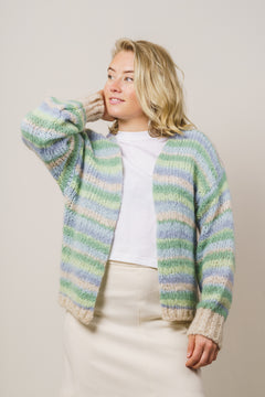 Pool Knit Cardigan - Blue/Green Mix