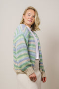 Pool Knit Cardigan - Blue/Green Mix