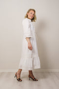 Yasmelinda 3/4 Ankle Dress - Star White