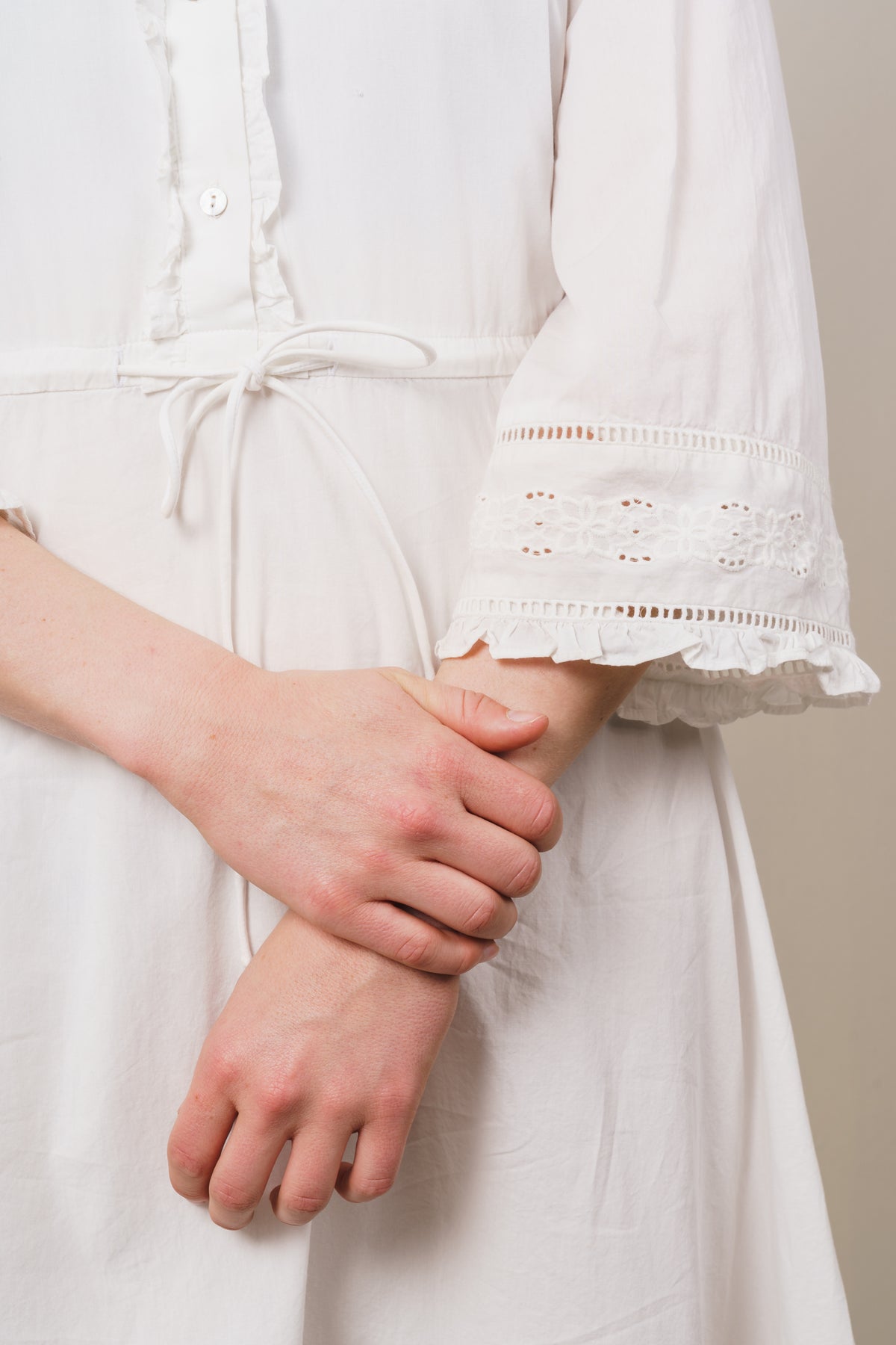 Yasmelinda 3/4 Ankle Dress - Star White