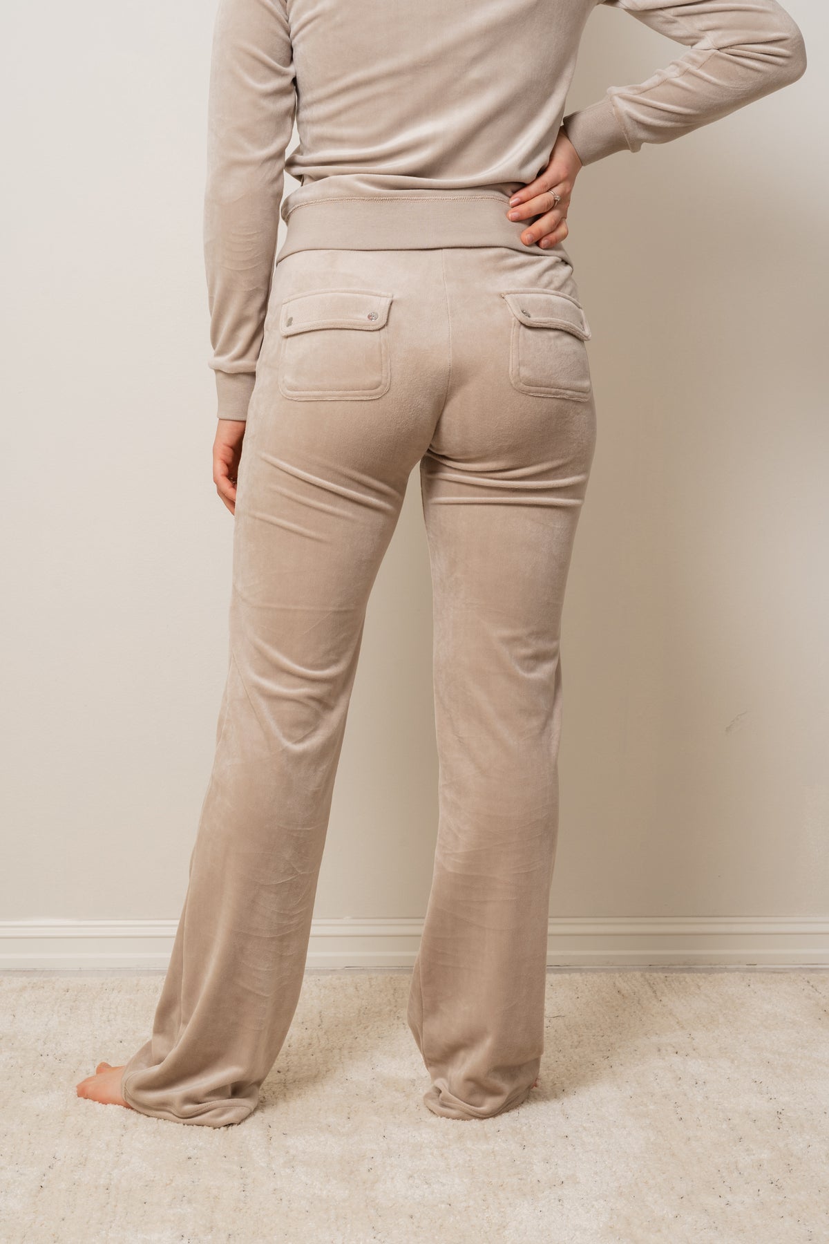 Del Ray Classic Velour Pant Pocket - String