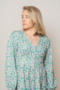Noella Florentina Långklänning - Grön Blommig