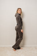 Del Ray Classic Velour Pant Pocket - Raven Black