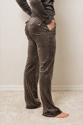 Del Ray Classic Velour Pant Pocket - Raven Black