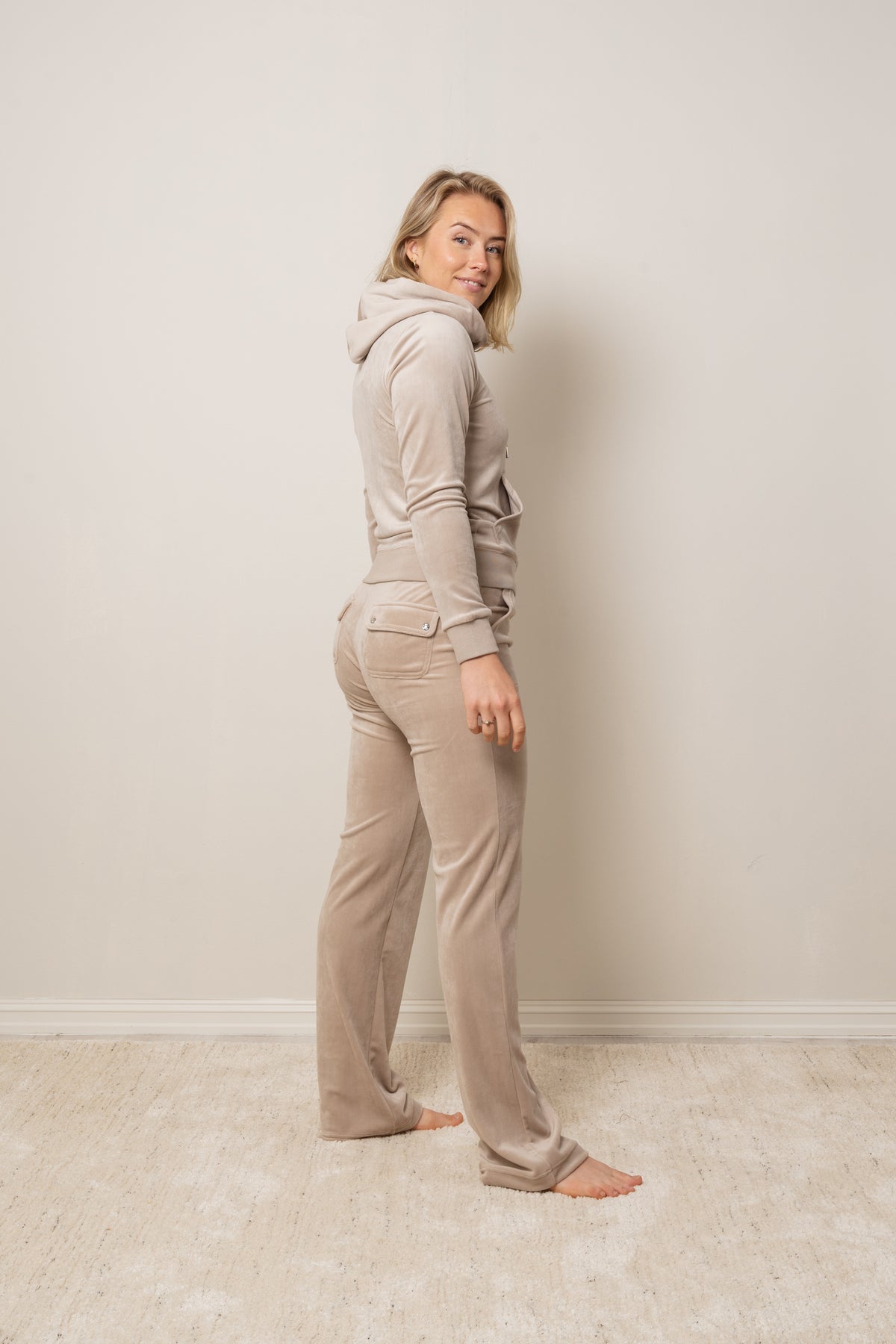 Del Ray Classic Velour Pant Pocket - String