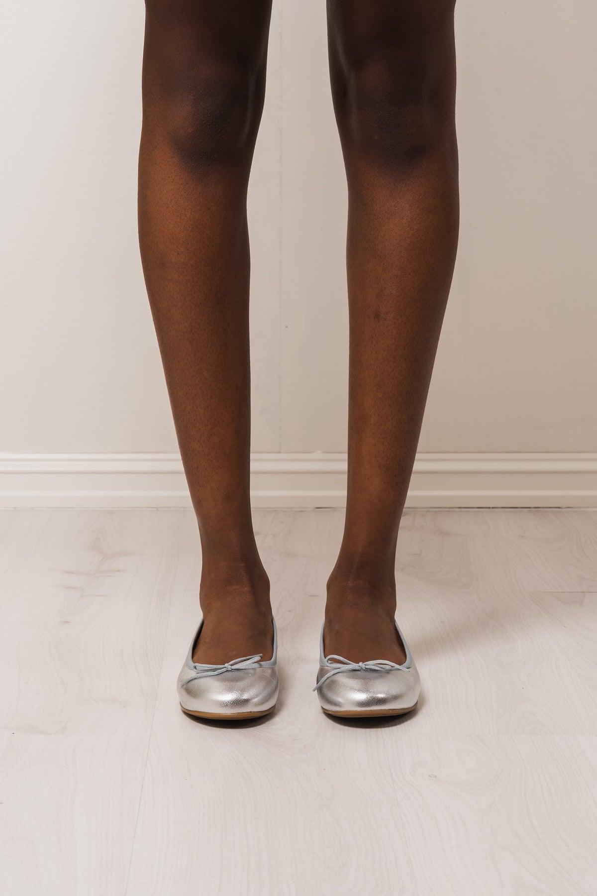 Biamadison Ballerina Metallic Leather - Metallic Silver