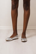 Biamadison Ballerina Metallic Leather - Metallic Silver