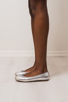 Biamadison Ballerina Metallic Leather - Metallic Silver