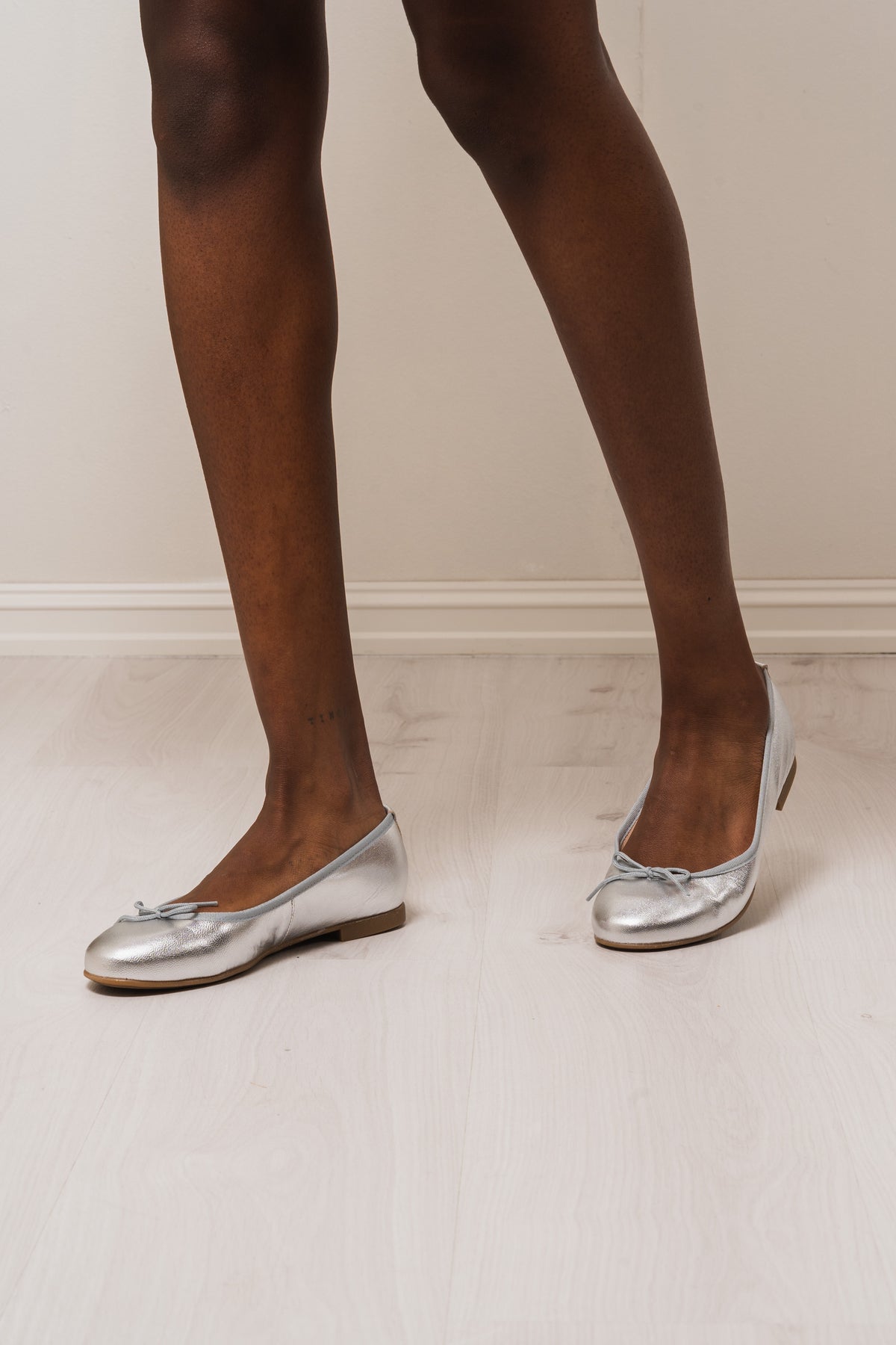 Biamadison Ballerina Metallic Leather - Metallic Silver