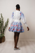 Cotton Slub Mini Dress - Blue Field