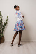 Cotton Slub Mini Dress - Blue Field